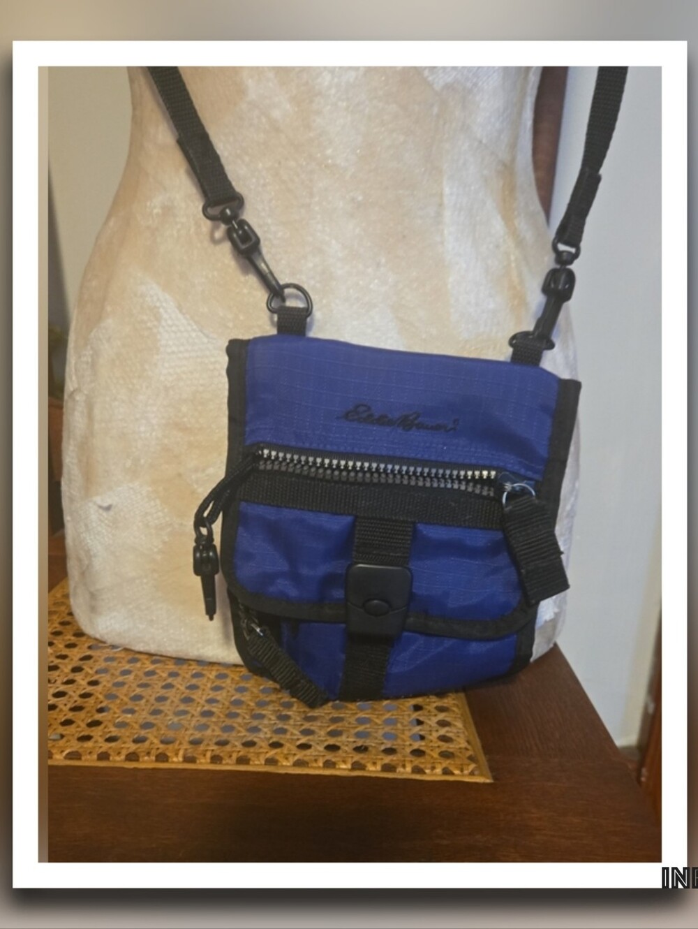 Eddie Bauer Nylon Crossbody Belt Bag with Black Trim